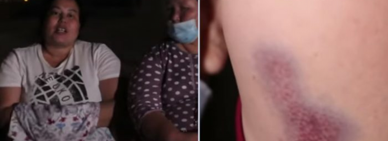 Әкімдікке жиналып мәселесін көтерген аналарды полицейлер соққыға жықты (видео)