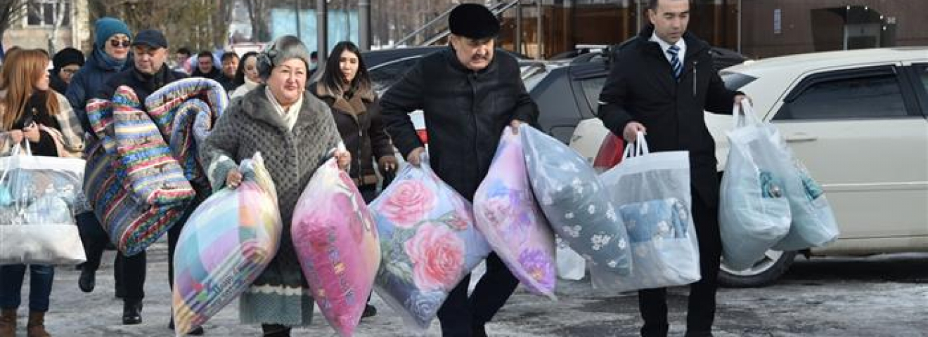 ҚазҰУ ұжымы Түркияда зардап шеккендер үшін арнайы гуманитарлық пункт ашып, 40 млн теңге аударды