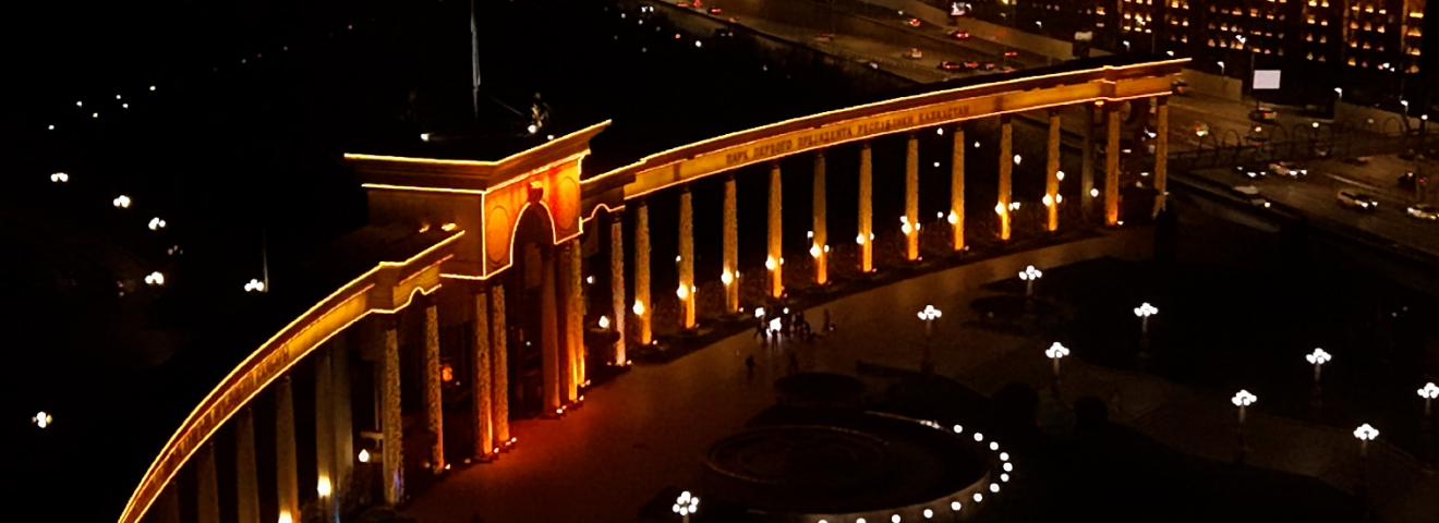 Көктөбе телемұнарасы мен қаланың өзге де нысандары қызғылт сары түске көмкерілді