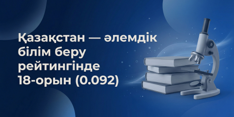Қазақстан білім беру саласында жаһандық топ-20 қатарына еніп, дамыған жүйелер арасындағы позициясын нығайтып жатыр