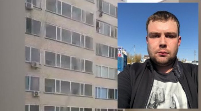 Астанада 10-қабаттан құлап бара жатқан сәбиді төмендегі көршісі қағып алды (ВИДЕО)